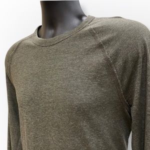 American Rag Mens Long-Sleeve Thermal T-Shirt Large Greyish Green